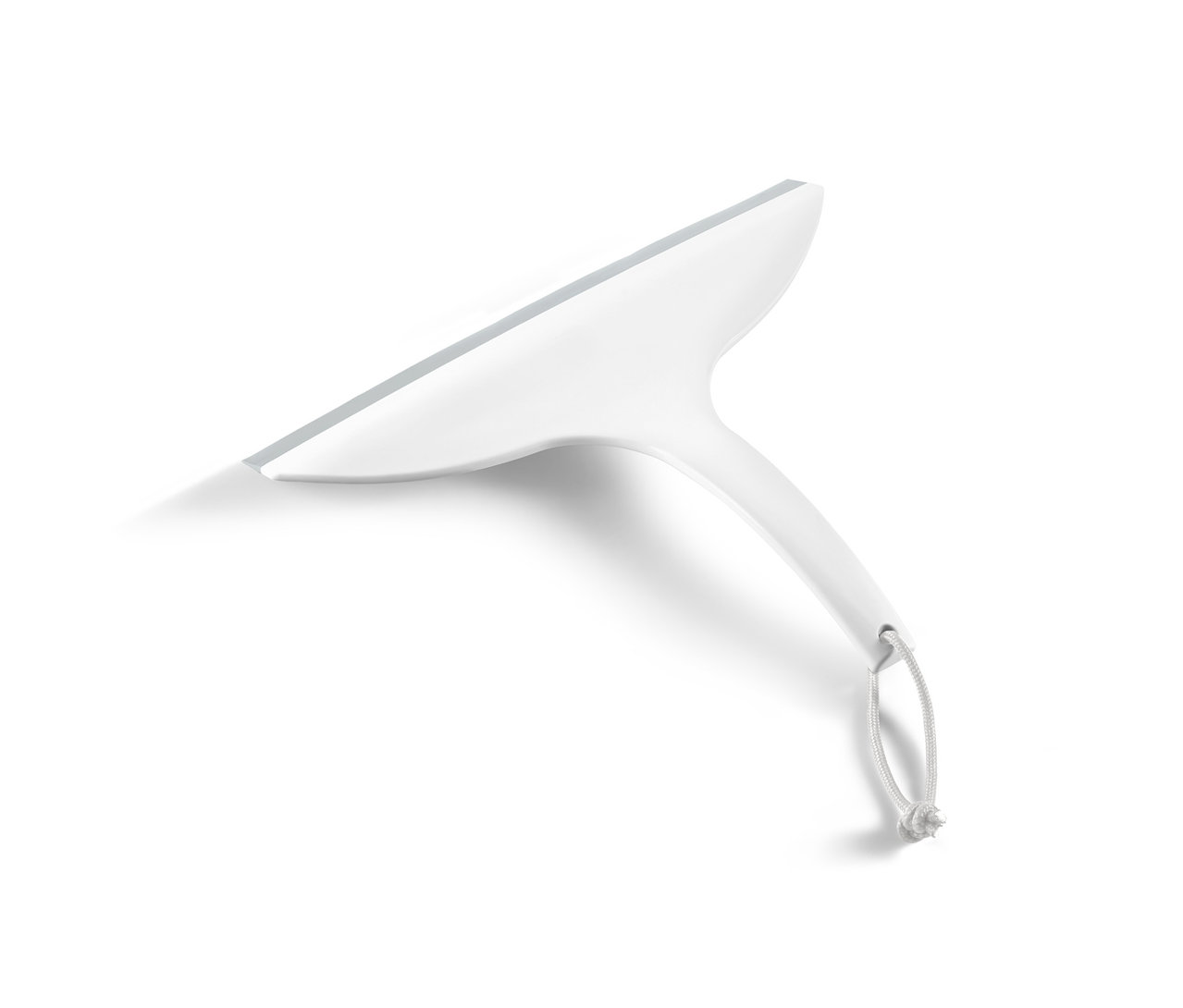 Beyaz arka planda beyaz banyo sileceği.