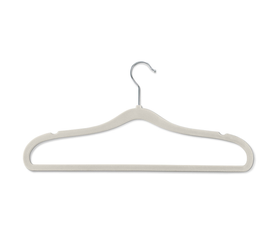 Tekli, bej rengi 8 Adet Ekstra İnce Kıyafet Askısı.