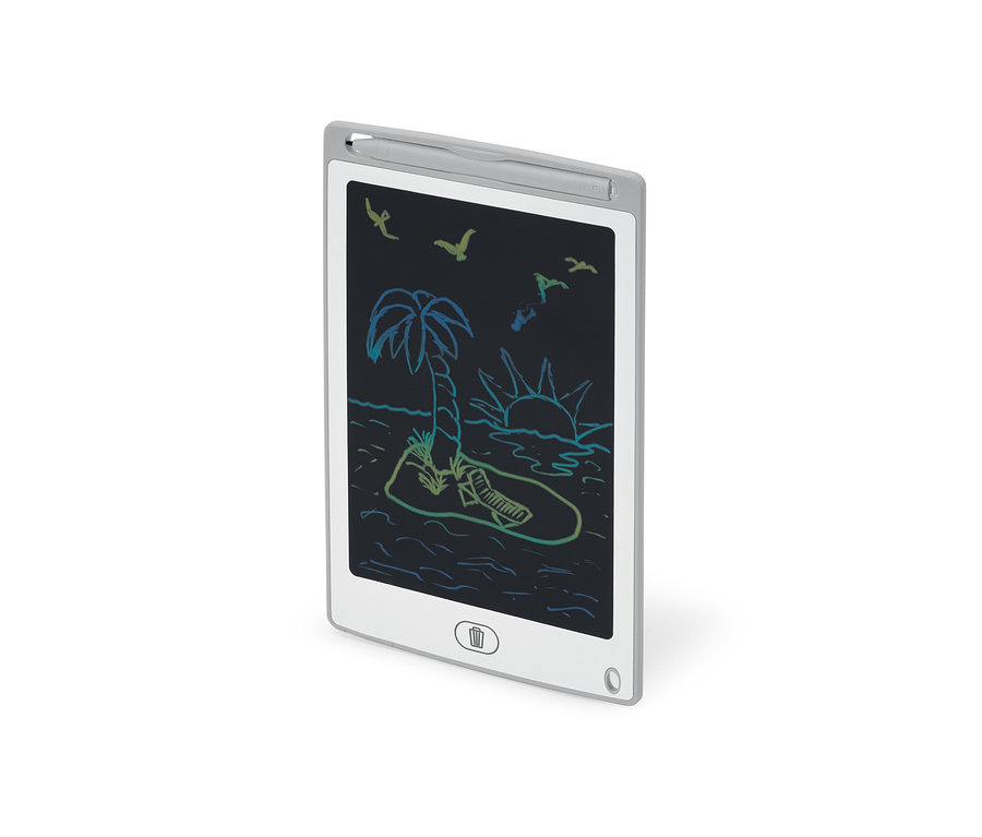 Üzerinde ada çizimi olan LCD Yazı Tableti.