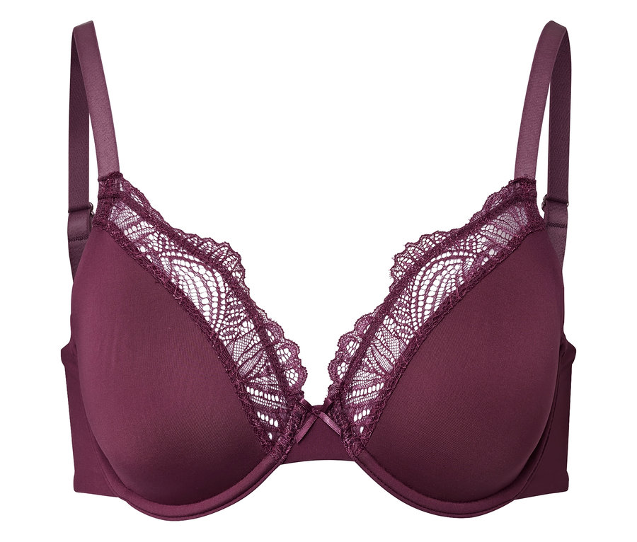 Bordo balenli sütyen.