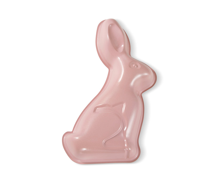 Pembe, tavşan şeklinde motifli fırın kalıbı.