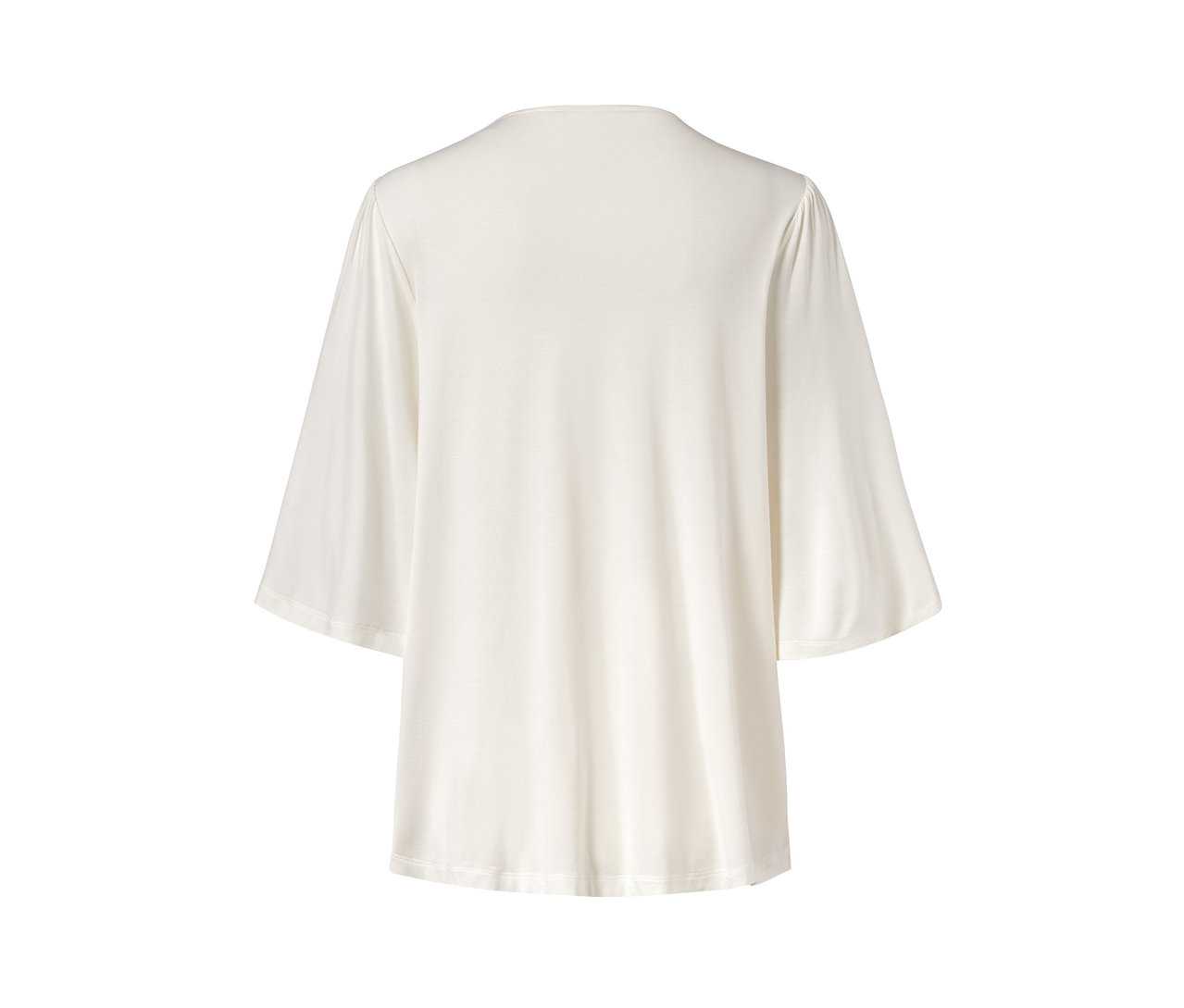 Yarasa kollu beyaz bir bluzun arka görünümü.