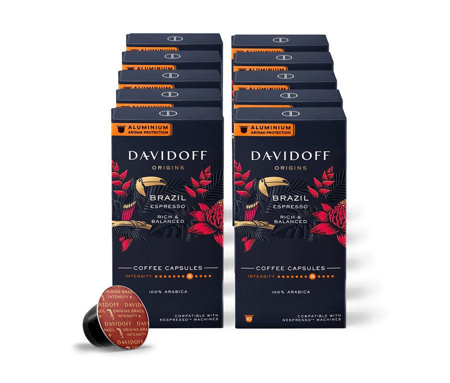 DAVIDOFF CAFÉ ORIGINS Brazil kapsül paketi.