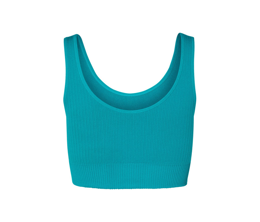 Turkuaz dikişsiz spor büstiyer