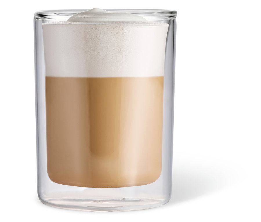 Köpüklü bir Caffè Crema Bardağı kahve dolu