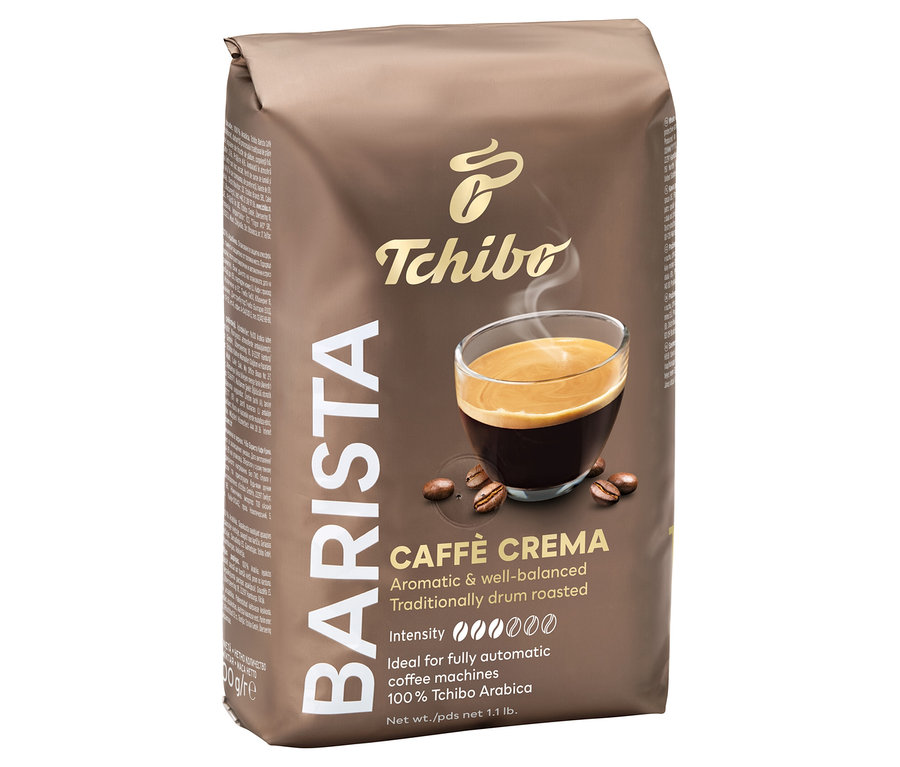 Bir paket BARISTA Caffè Crema - 500 g Çekirdek Kahve.