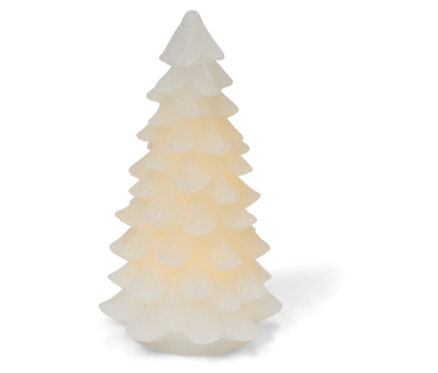 Dekoratif, beyaz Noel ağacı.