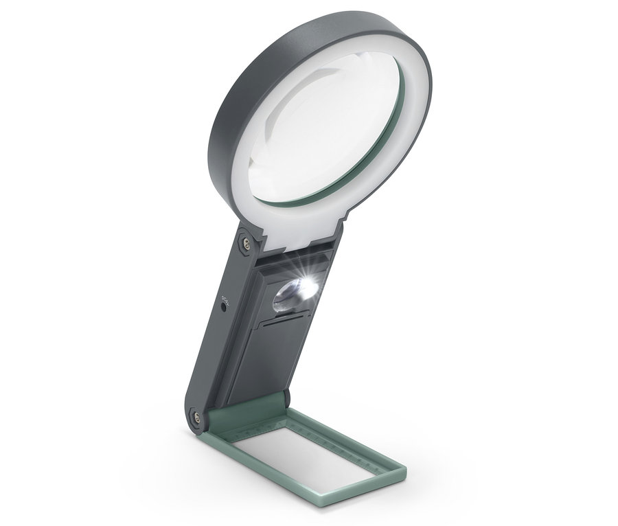 Ayaklı LED çalışma büyütecinin görünümü.