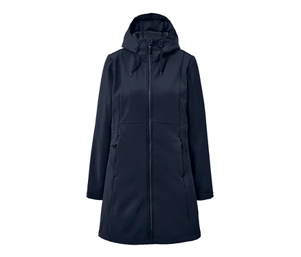 Kapüşonlu, Lacivert softshell palto