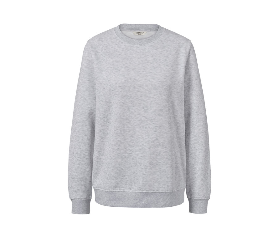 Beyaz arka planda gri sweatshirt