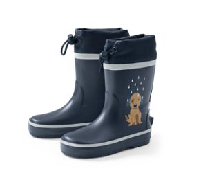 Köpek baskılı koyu mavi