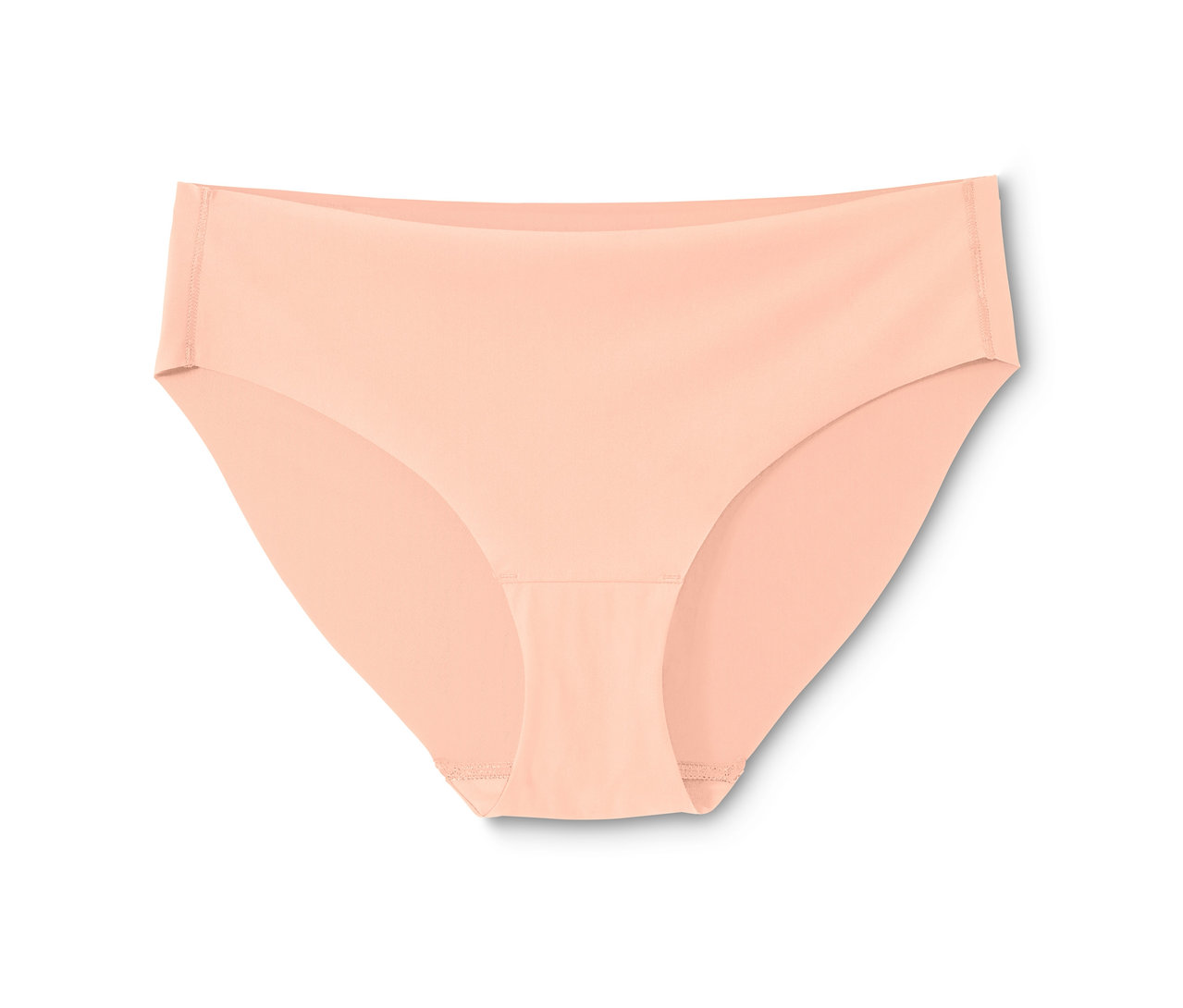 5'li paketten tek bir şeftali rengi Magic Cut külotun yakın çekimi.