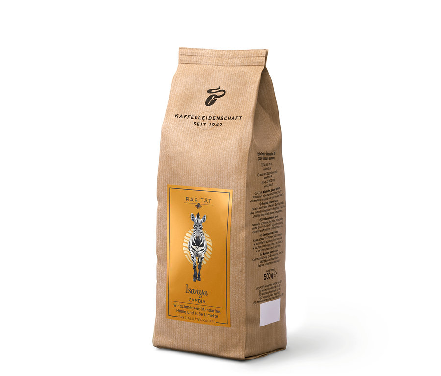 Paket Nadir "Isanya Zambia" kahve kutusu dahil - 500 g çekirdek kahve.