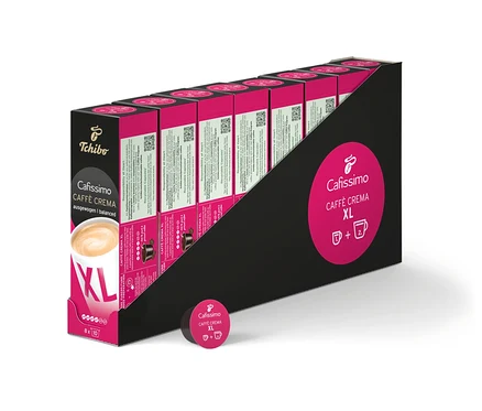 Bir paket Cafissimo Caffè Crema XL kahve kapsülü.