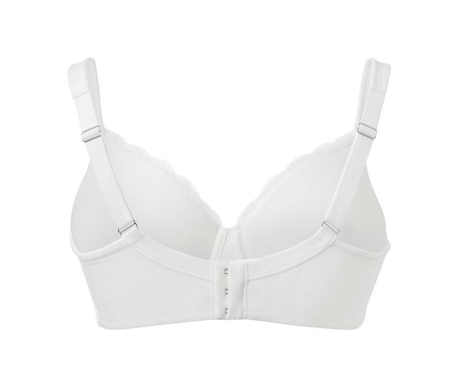 Beyaz balenli sütyenin arkadan detay görünümü.