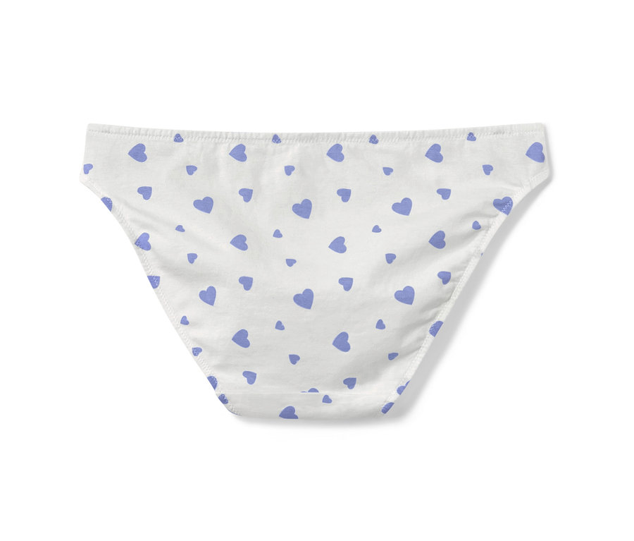 Mavi kalpli beyaz slip. 5 Adet Slip Külot, Kalpli.