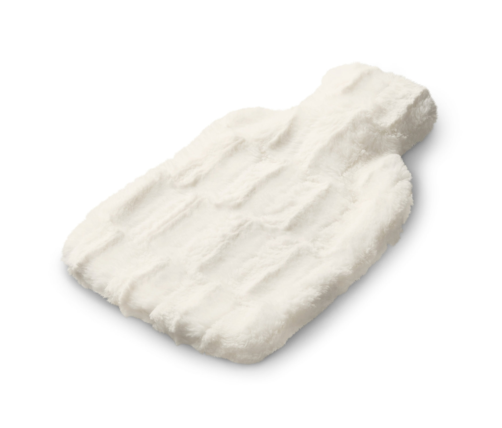 Beyaz arka plan üzerinde beyaz sıcak su torbası.