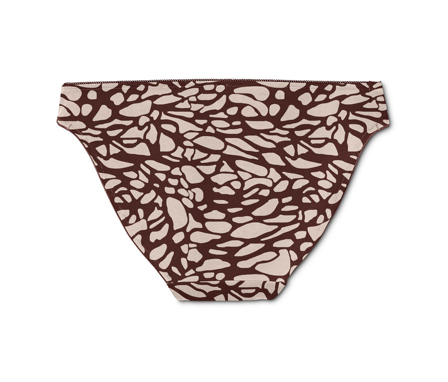 5'li Slip Külotlardan tek bir külot, soyut desenli.