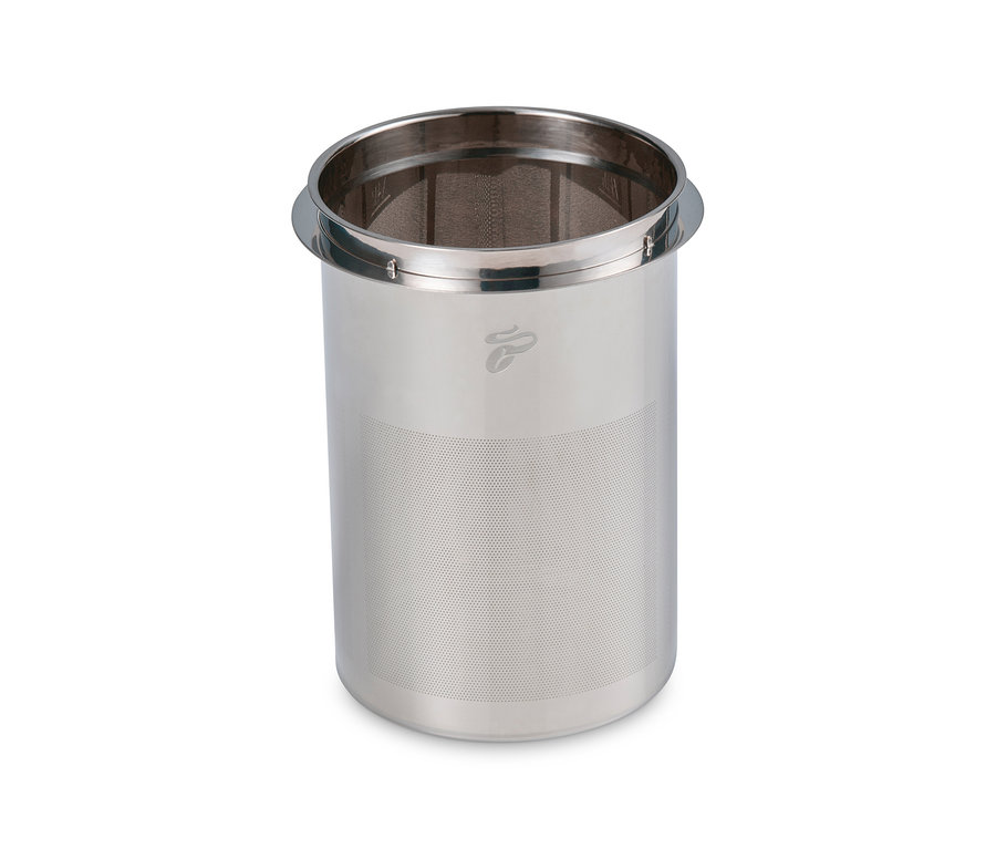 Yakın çekimde beyaz seramik Kaffeebereiter Keramik, weiß.