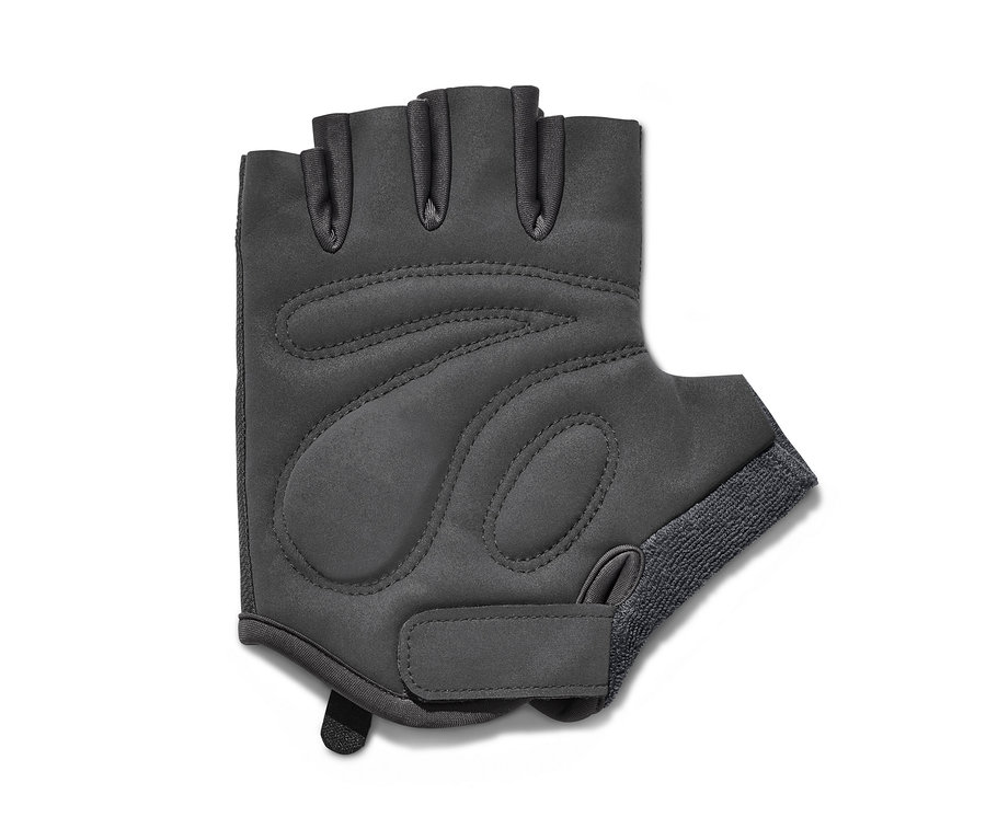 Tek bir siyah bisiklet eldiveni.