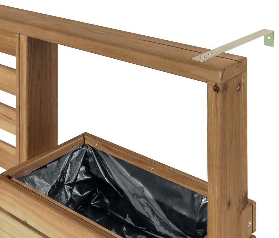 Çift taraflı ekilebilir ahşap paravan »Tinus«'un yakından görünümü.