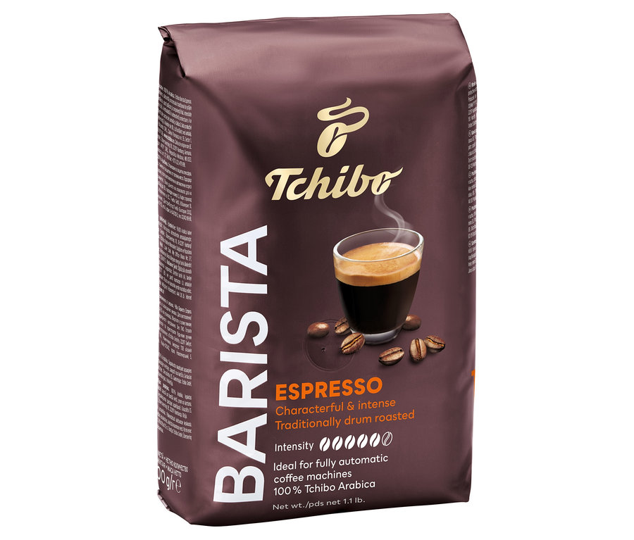 Bir paket BARISTA Espresso - 1x 500 g Ganze Bohne.