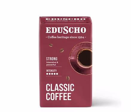 Eduscho Classic Coffee Strong, 250 g Öğütülmüş Filtre Kahve paketi.