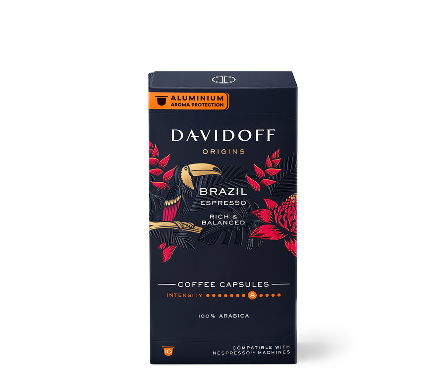 DAVIDOFF CAFÉ ORIGINS Brazil kapsül paketi.