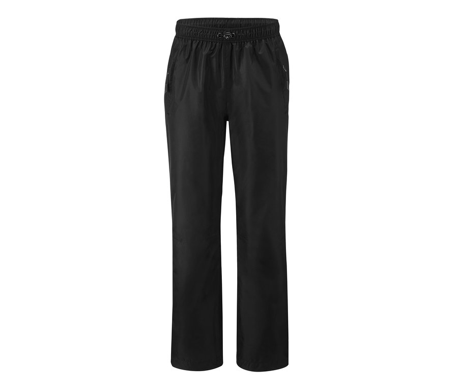 Siyah, Unisex Yağmur Pantolonu.