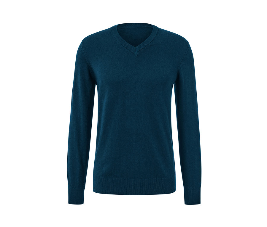 Petrol rengi V yakalı kazak.