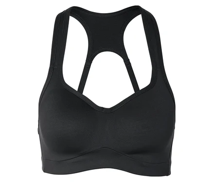 Siyah racerback sporcu sütyeni.