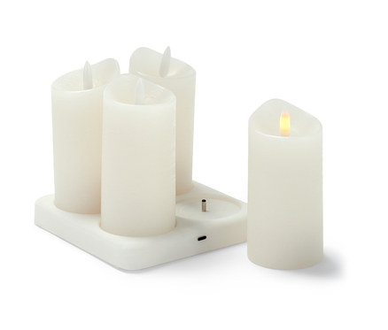 4 Adet Şarjlı LED'li Gerçek Mum