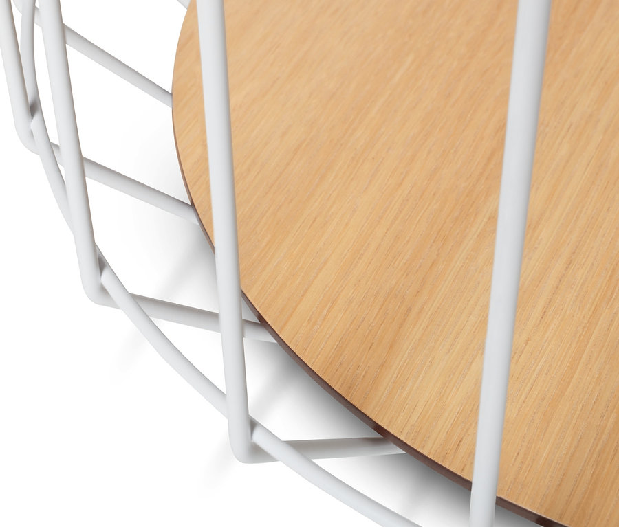 Çıkarılabilir tablalı sehpanın yakın çekim detayı