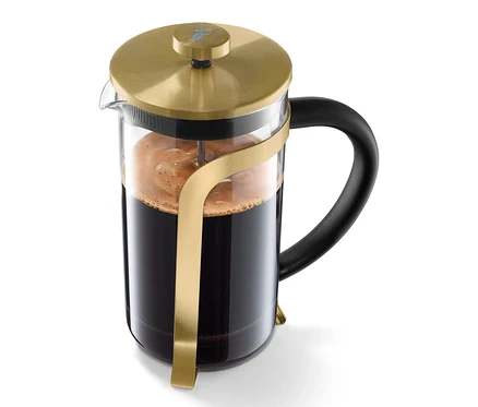 Altın renginde, 800 ml, 6 fincan kapasiteli French Press.