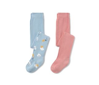 1x komple çok renkli bulut baskılı açık mavi, 1x pembe
