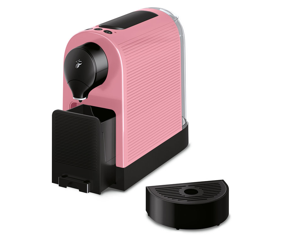 Kiraz çiçeği renginde Cafissimo pure+ kahve makinesi.