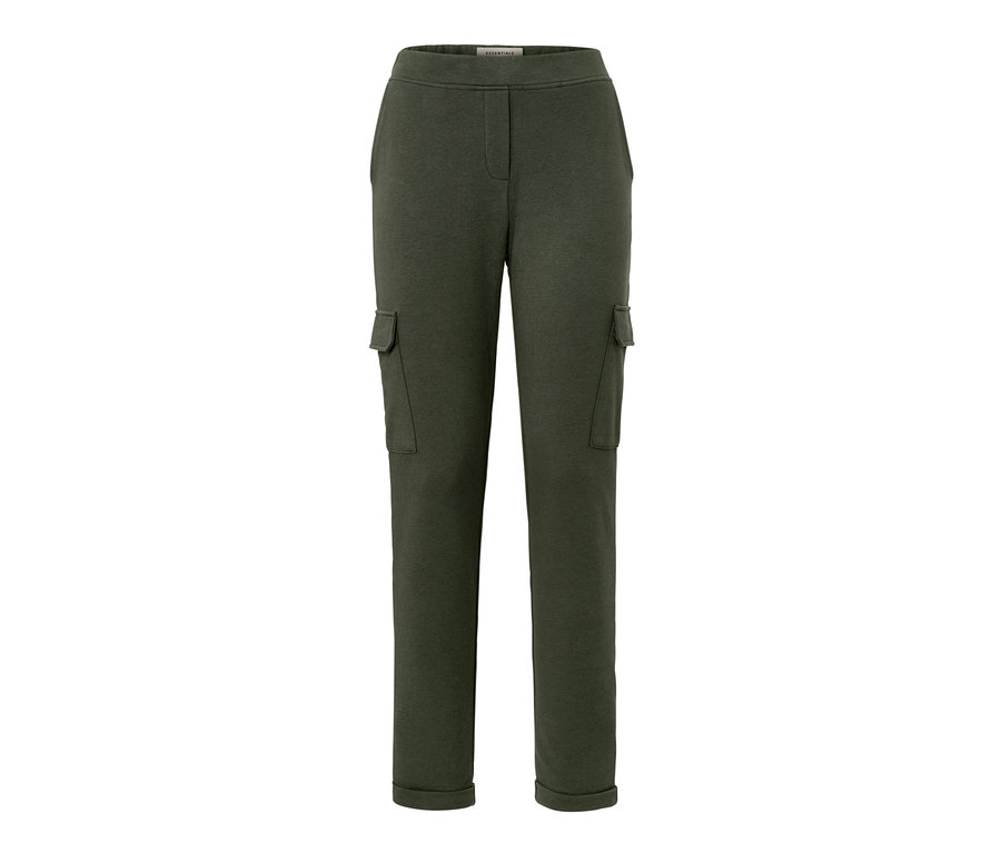 Kargo cepli yeşil jogger pantolon.