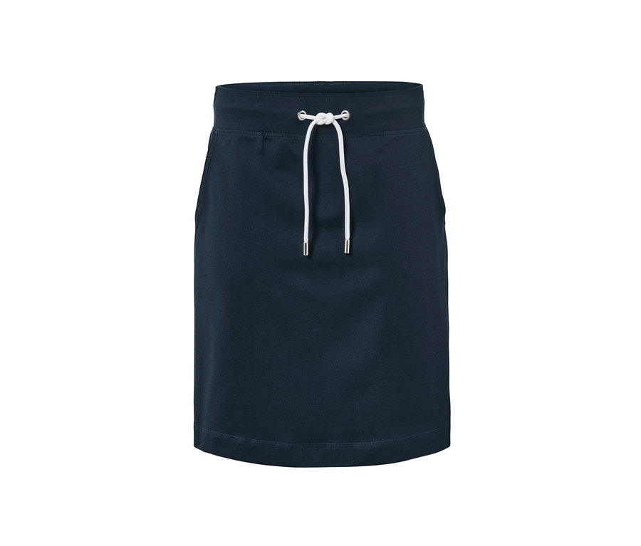 Beyaz bağcıklı lacivert Sweat Etek.