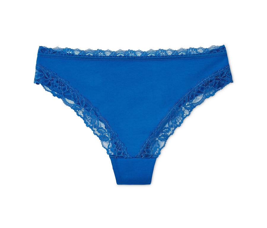 Dantelli mavi Brazilian slip külot.