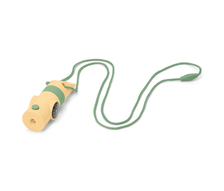 Yeşil ipli, sarı kompakt Outdoor Aleti.