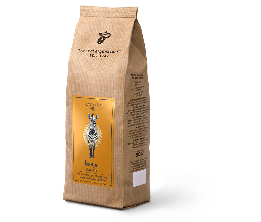 Paket Nadir "Isanya Zambia" kahve kutusu dahil - 500 g çekirdek kahve.