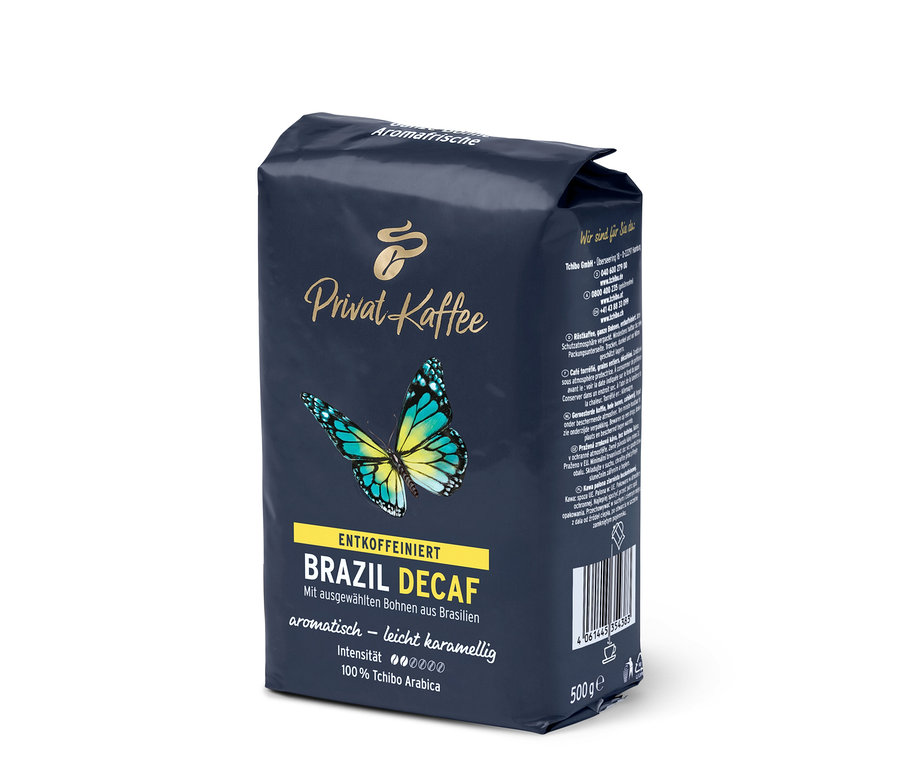Bir paket Privat Kaffee Brazil (Kafeinsiz) - 500g Çekirdek Kahve
