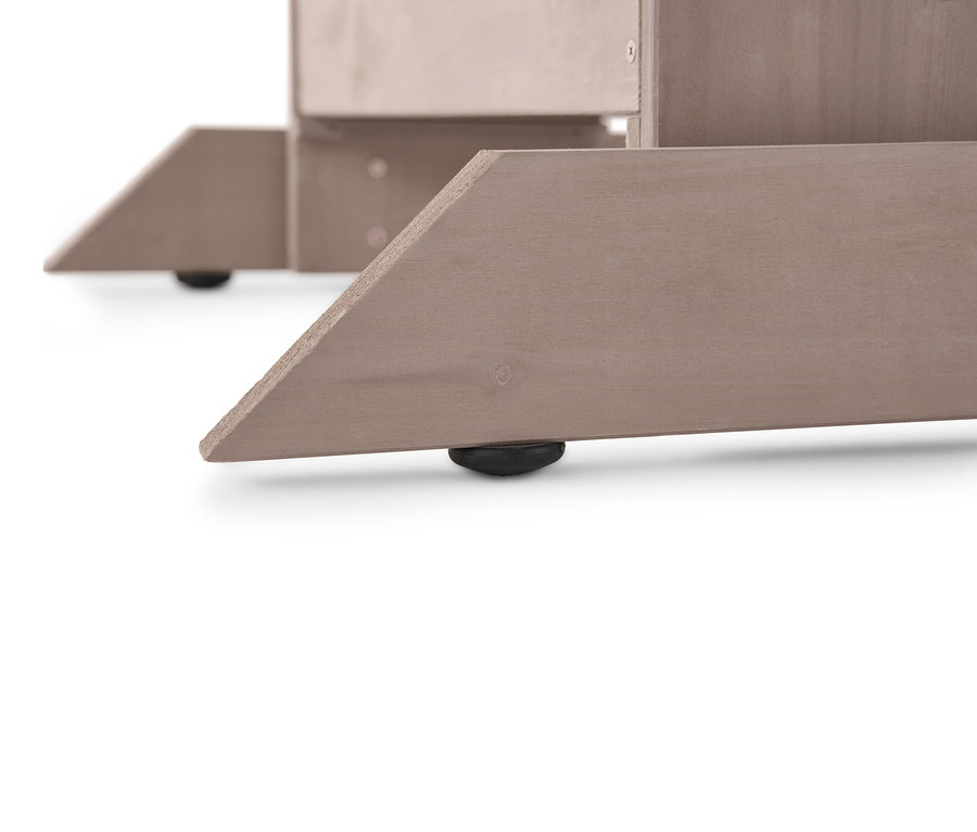 Siyah ayaklı ahşap Dikey Saksı Standı »JONTE«'nin yakından görünümü.