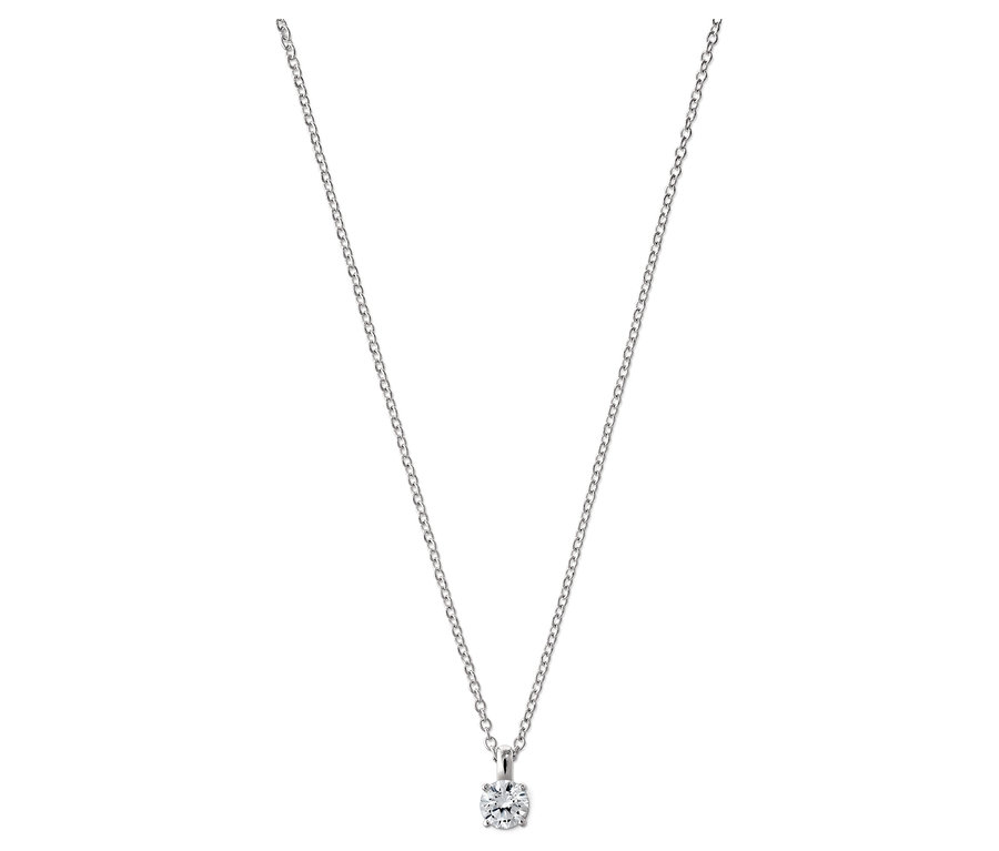 Taşlı, yuvarlak kolye uçlu gümüş kolye.