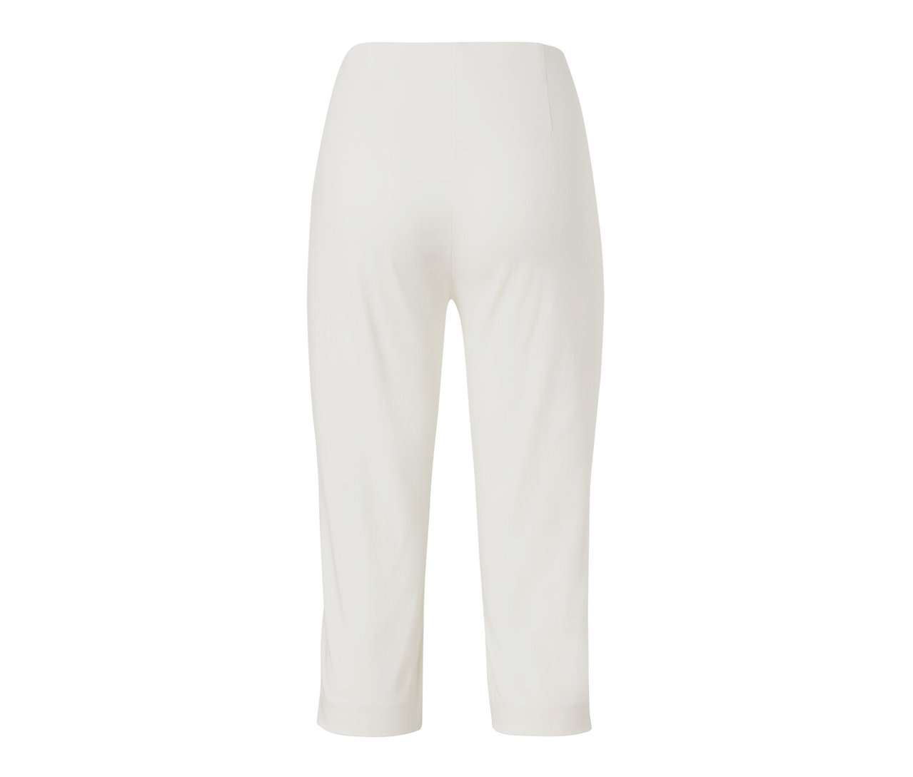 Beyaz renkli 3/4 streç pantolon.