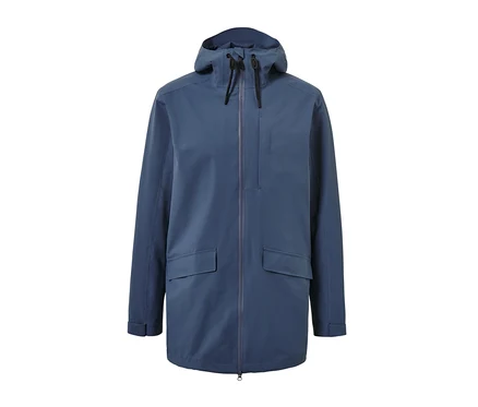 Kapüşonlu mavi Outdoor Ceket