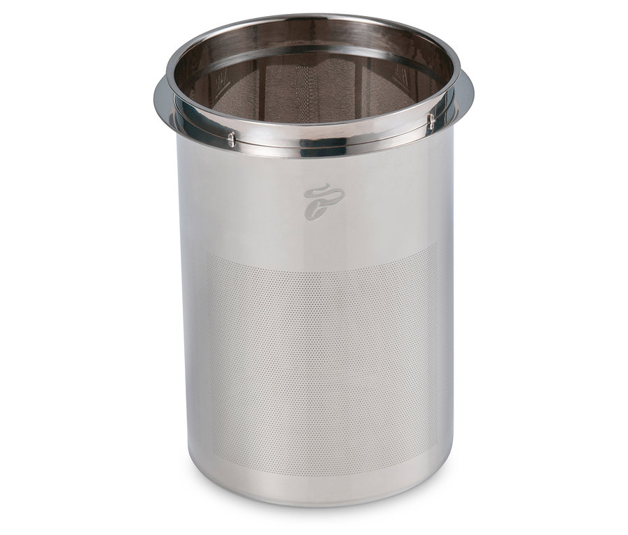 Yakın çekimde beyaz seramik Kaffeebereiter Keramik, weiß.