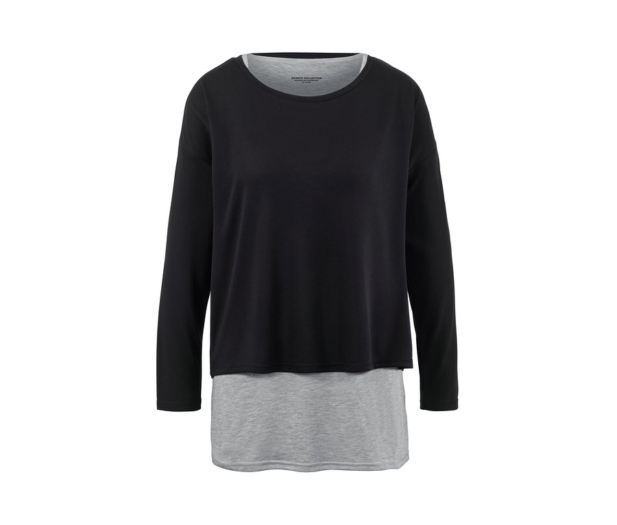 Siyah 2'si 1 Arada Spor Tişört