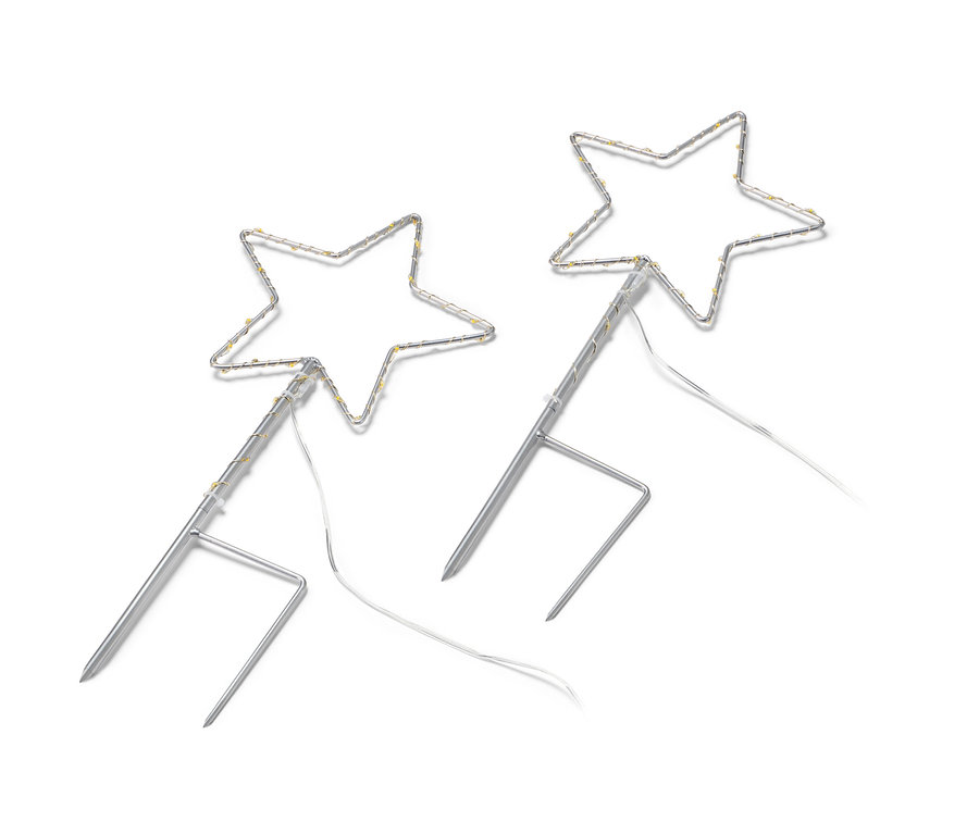 İki adet küçük LED'li Kazık »Yıldız«