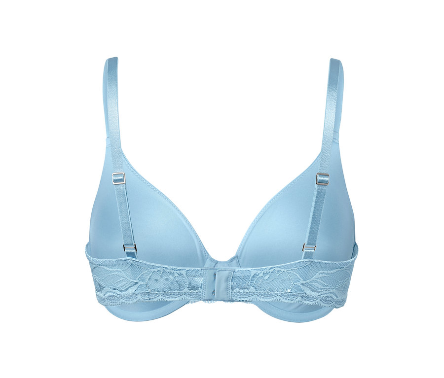 Açık mavi balenli sütyen, arka görünümü.